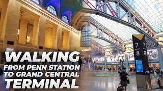 Walking NYC  Penn Station to Times Square amp Grand Central Terminal July 2021 [upl. by Ylrac399]