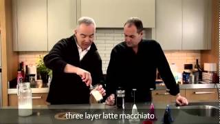 aerolatte  milk frother makes three layer caffè latte macchiato [upl. by Hahnert]