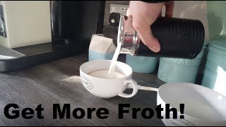 How to Get More Froth from Your Nespresso Coffee Aeroccino  Nespresso tips and help [upl. by Enelyad]