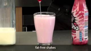 How to make a fat free milkshake using an aerolatte milk frother [upl. by Florri]