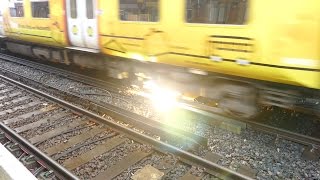 Merseyrail 507 009 making arcs at Birkdale station [upl. by Nyrac]