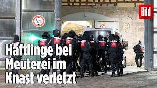 Gefängnismeuterei Polizei stürmt Knast in Thüringen  JVA Untermaßfeld [upl. by Falito16]